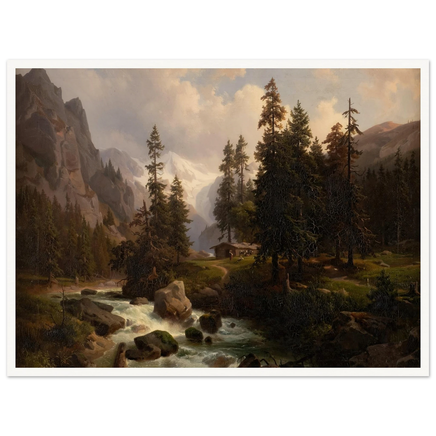 Dale in the High Alps at Gastein (1850) Art Print | August Behrendsen-Quipham Collections