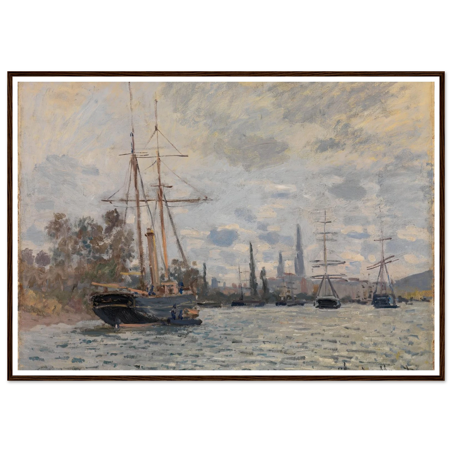The Seine near Rouen (ca 1874) Art Print | Claude Monet-Quipham Collections