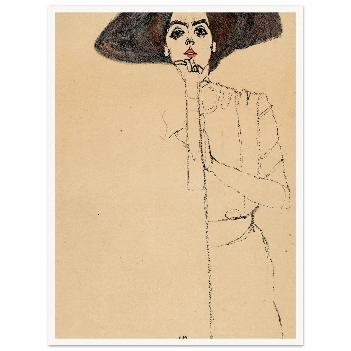 Frauenbildnis II Art Print | Egon Schiele-Quipham Collections