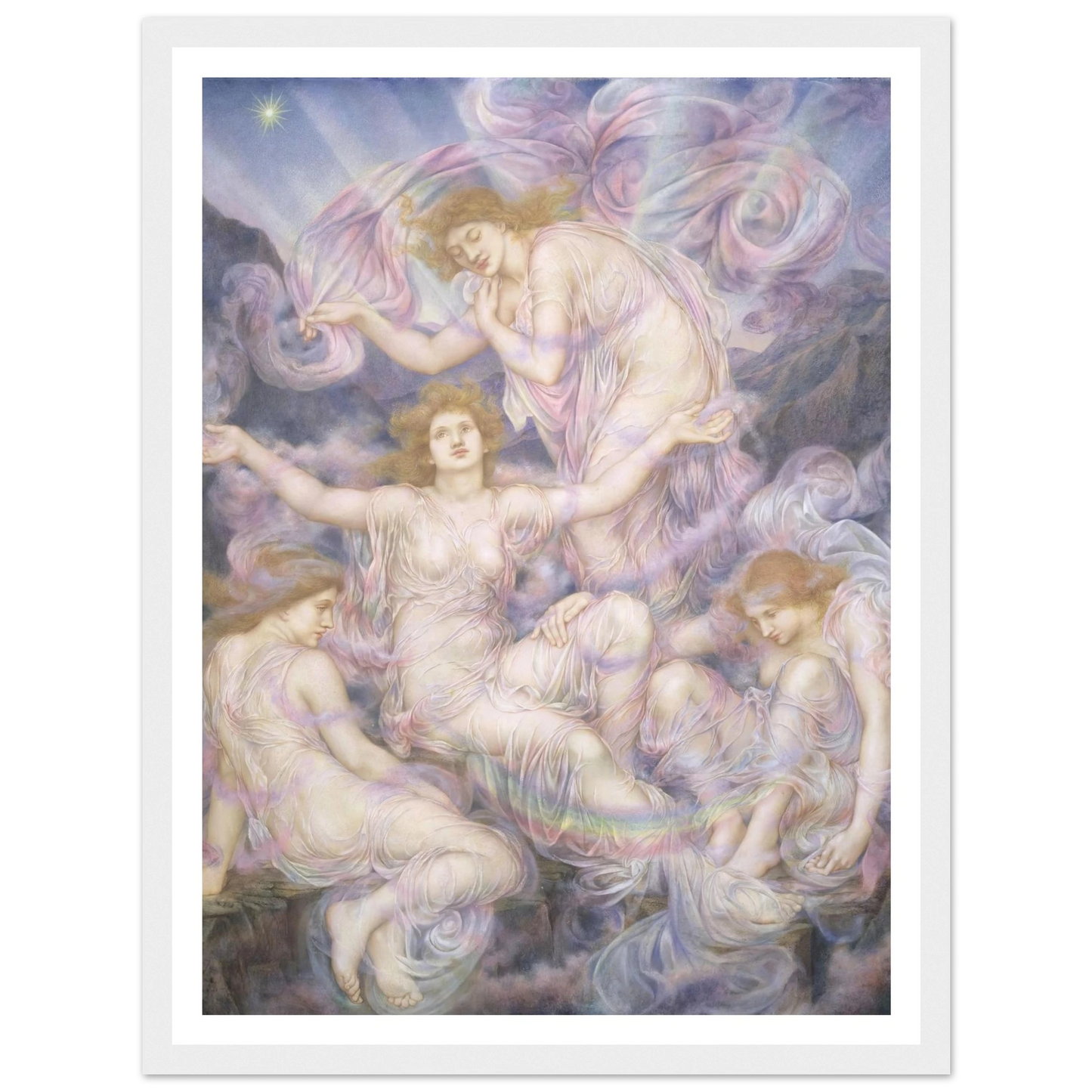 Daughters of the Mist (ca 1905-1910) Art Print | Evelyn de Morgan-Quipham Collections