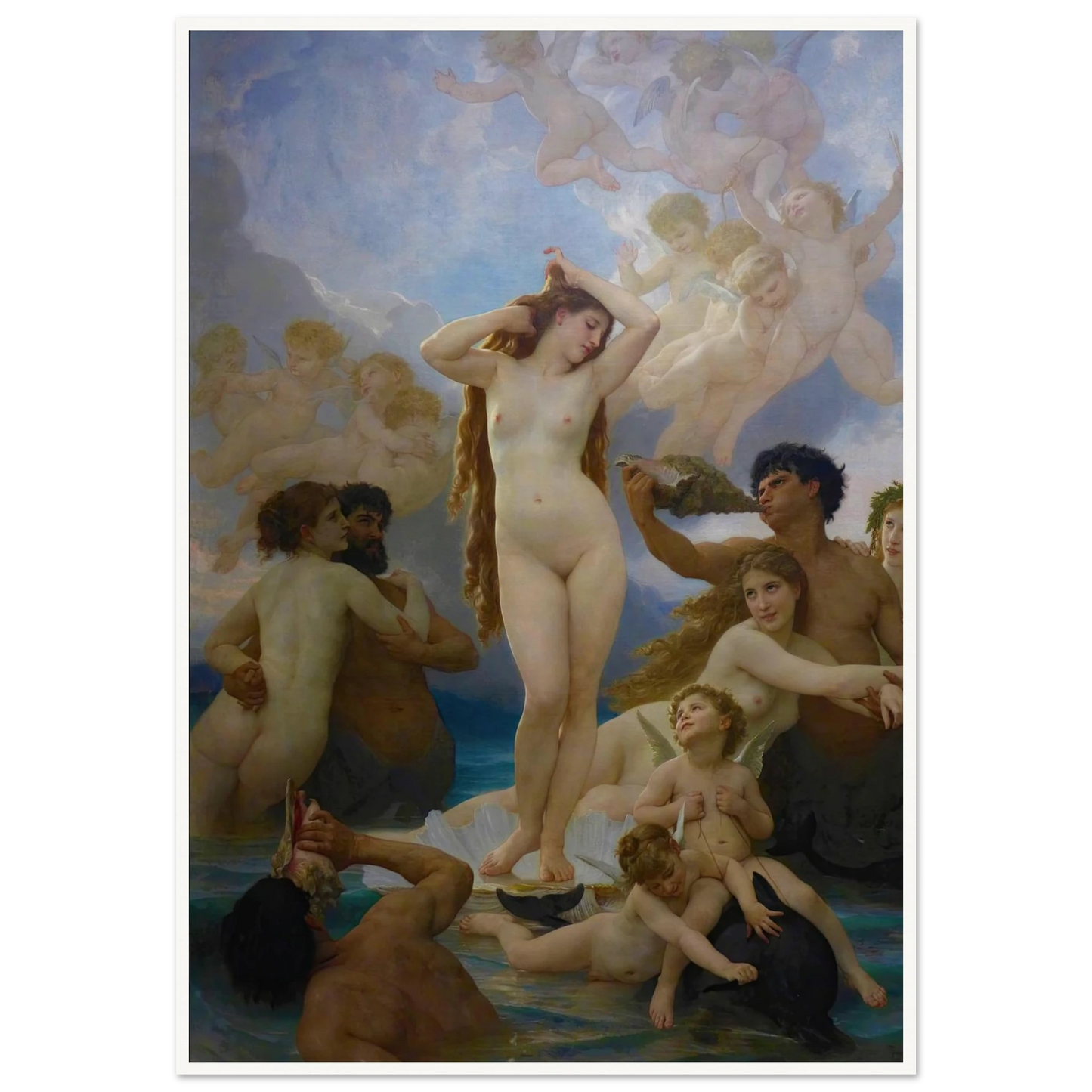 The Birth of Vénus (1879) Art Print | William Bouguereau-Quipham Collections