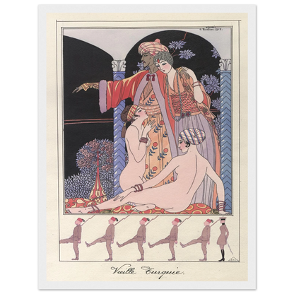 Vieille Turquie (Dans le sérail) (1914-1915) Art Print | George Barbier-Quipham Collections