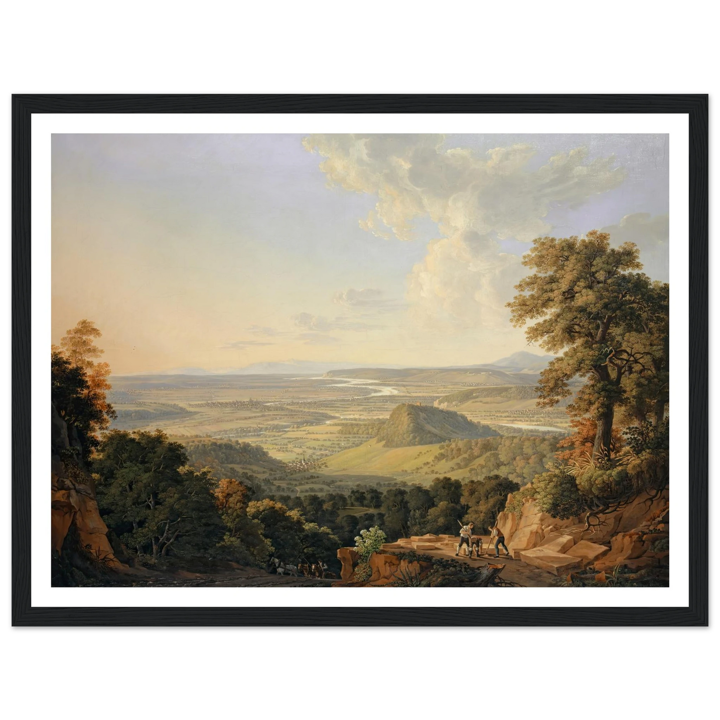 View from the Muttenz Quarry toward Basel (1811) Art Print | Peter Birmann-Quipham Collections