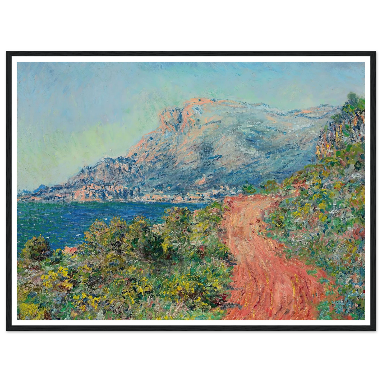 La route rouge près de Menton (1884) Art Print | Claude Monet-Quipham Collections