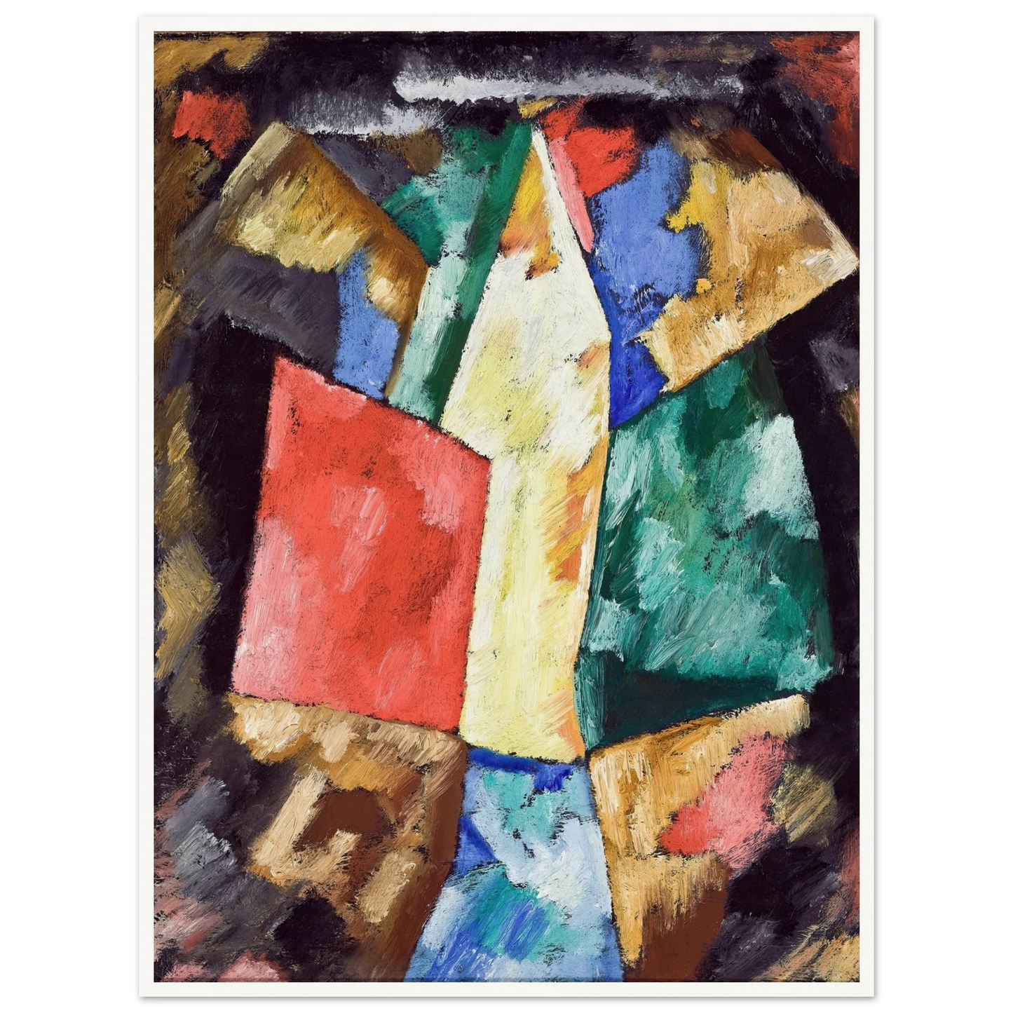 Abstraction, Blue, Yellow and Green (circa 1913) Art Print | Marsden Hartley-Quipham Collections