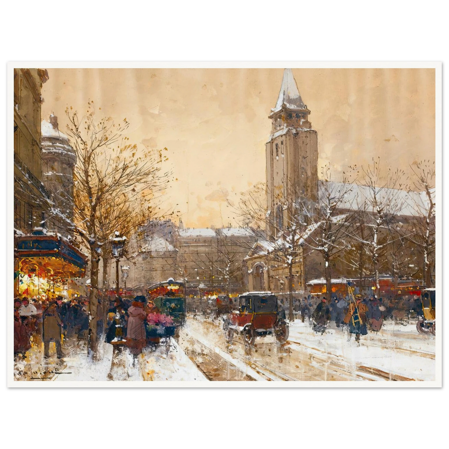 Boulevard Saint-Germain, Paris Art Print | Eugene Galien Laloue-Quipham Collections