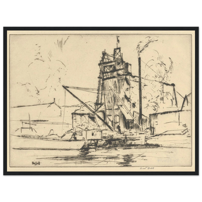 Bridgeport Docks (probably 1918) Art Print | Ernest Haskell-Quipham Collections