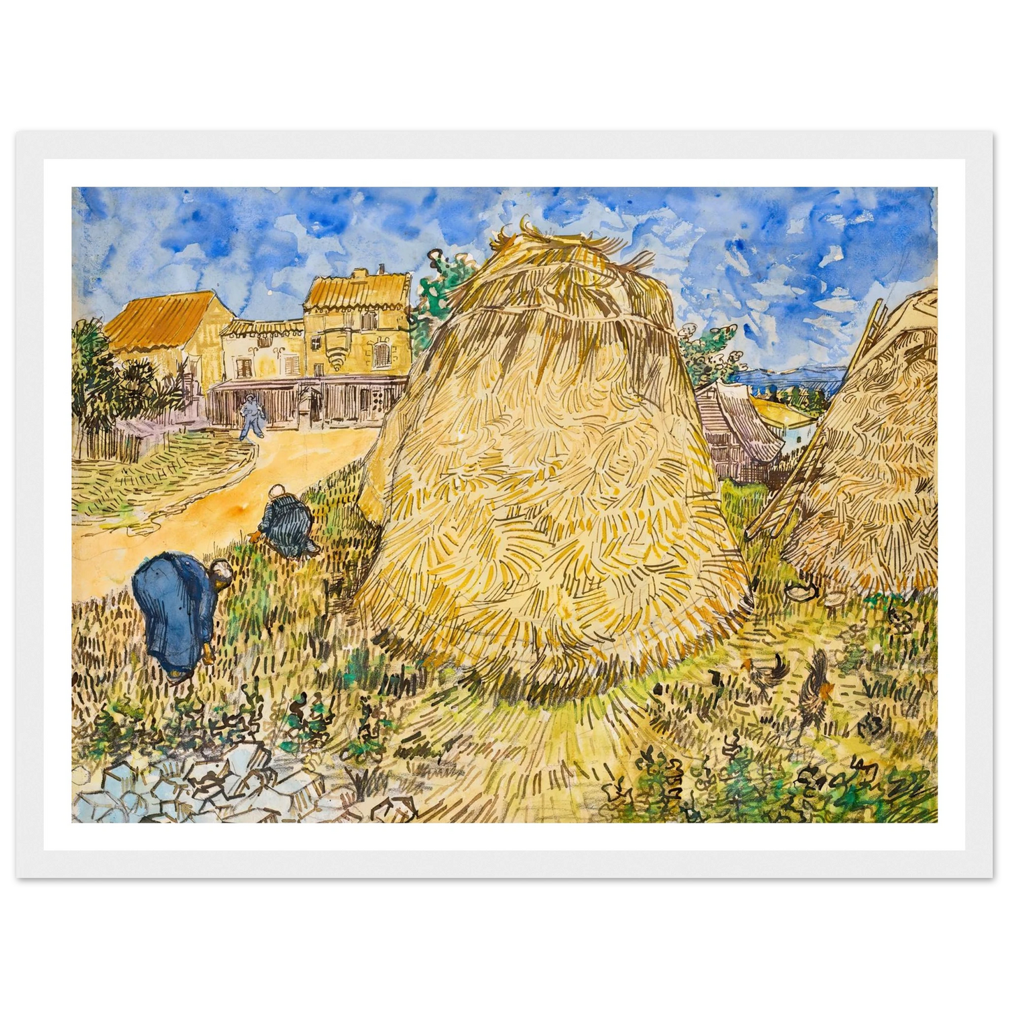 Meules de blé (1888) Art Print | Vincent van Gogh-Quipham Collections