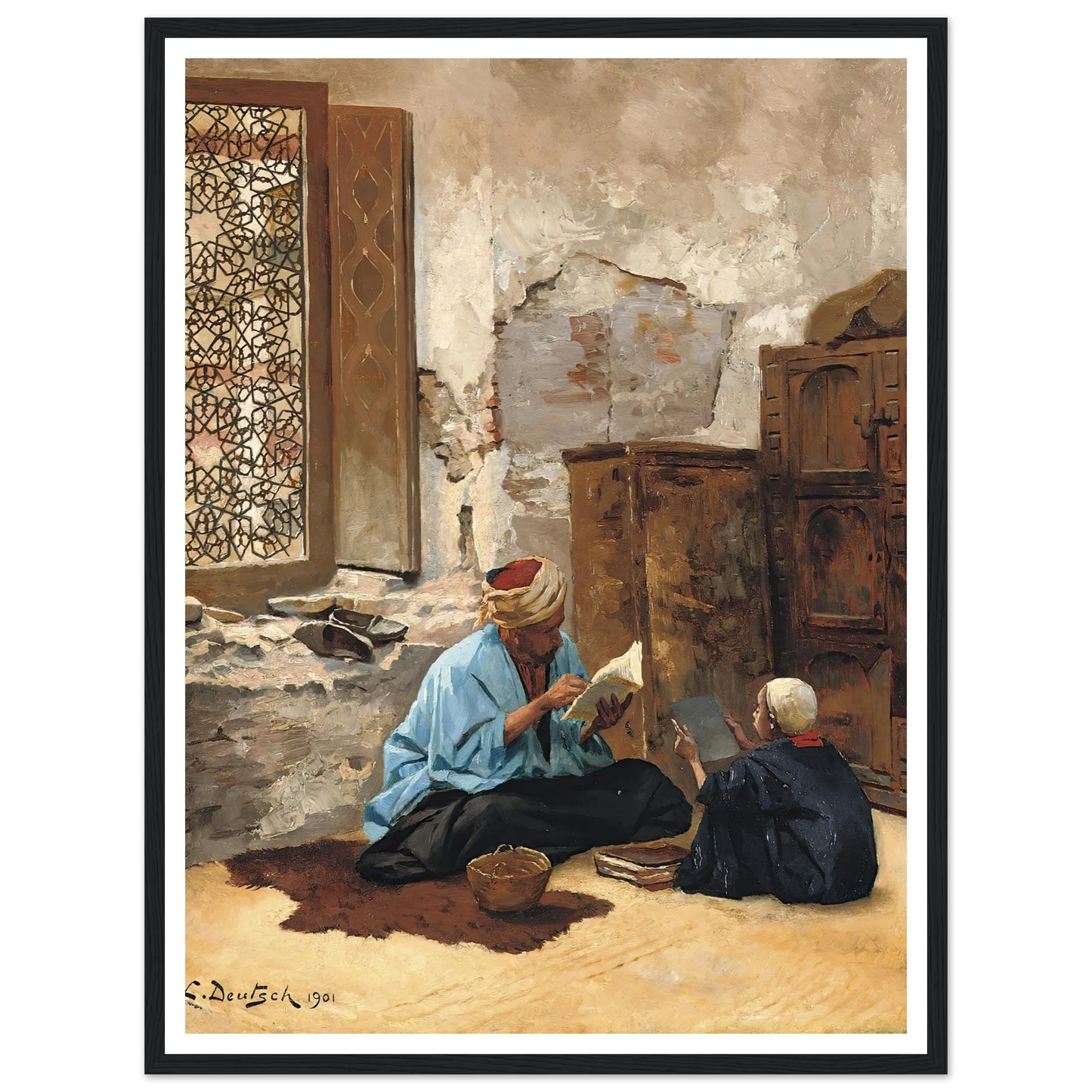 The Lesson (1901) Art Print | Ludwig Deutsch-Quipham Collections