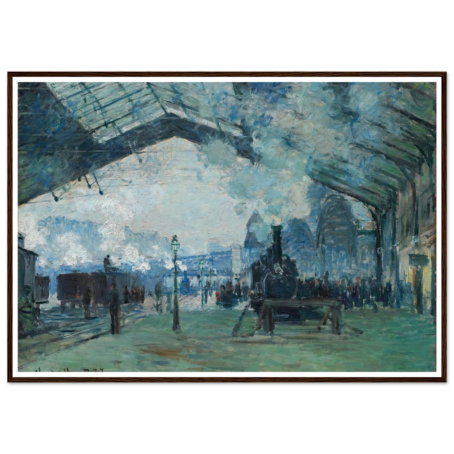 Arrival of the Normandy Train, Gare Saint-Lazare (1877) Art Print | Claude Monet-Quipham Collections