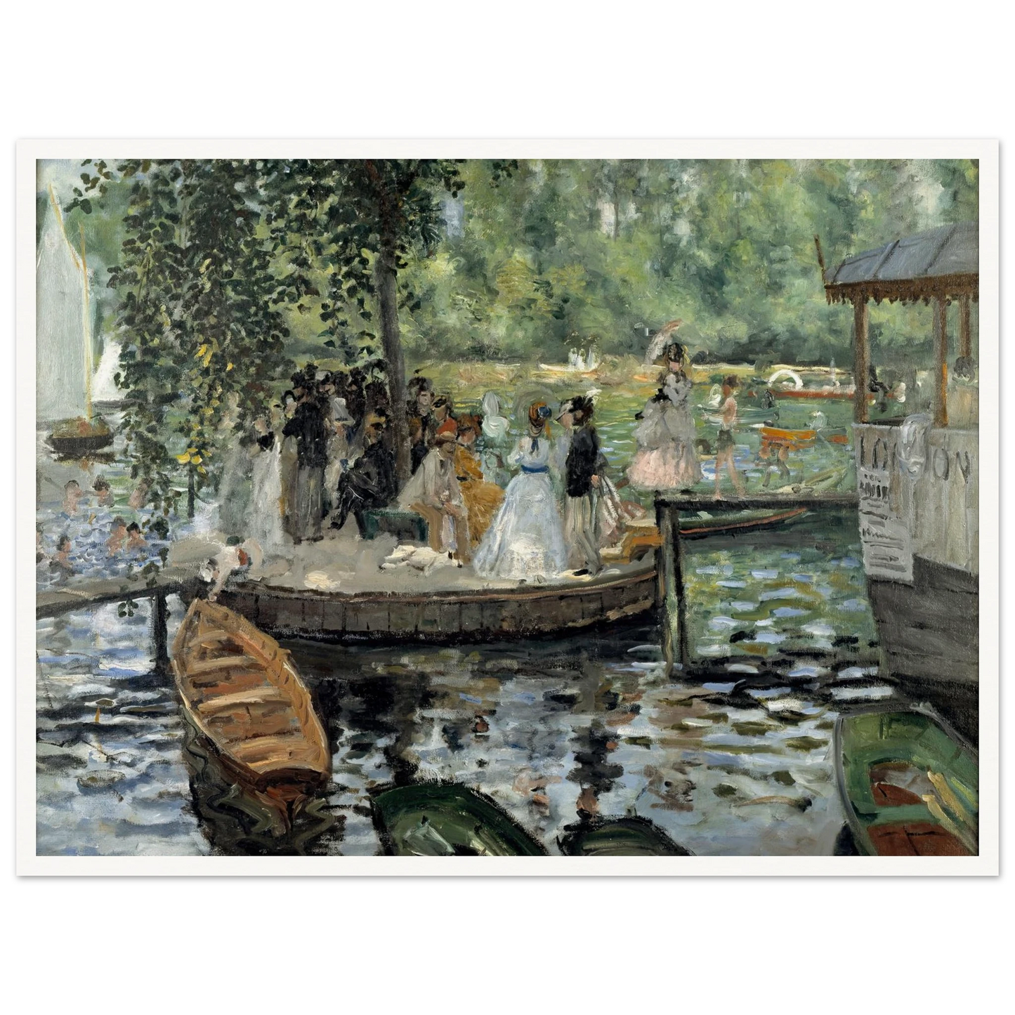 La Grenouillère Art Print | Pierre Auguste Renoir-Quipham Collections