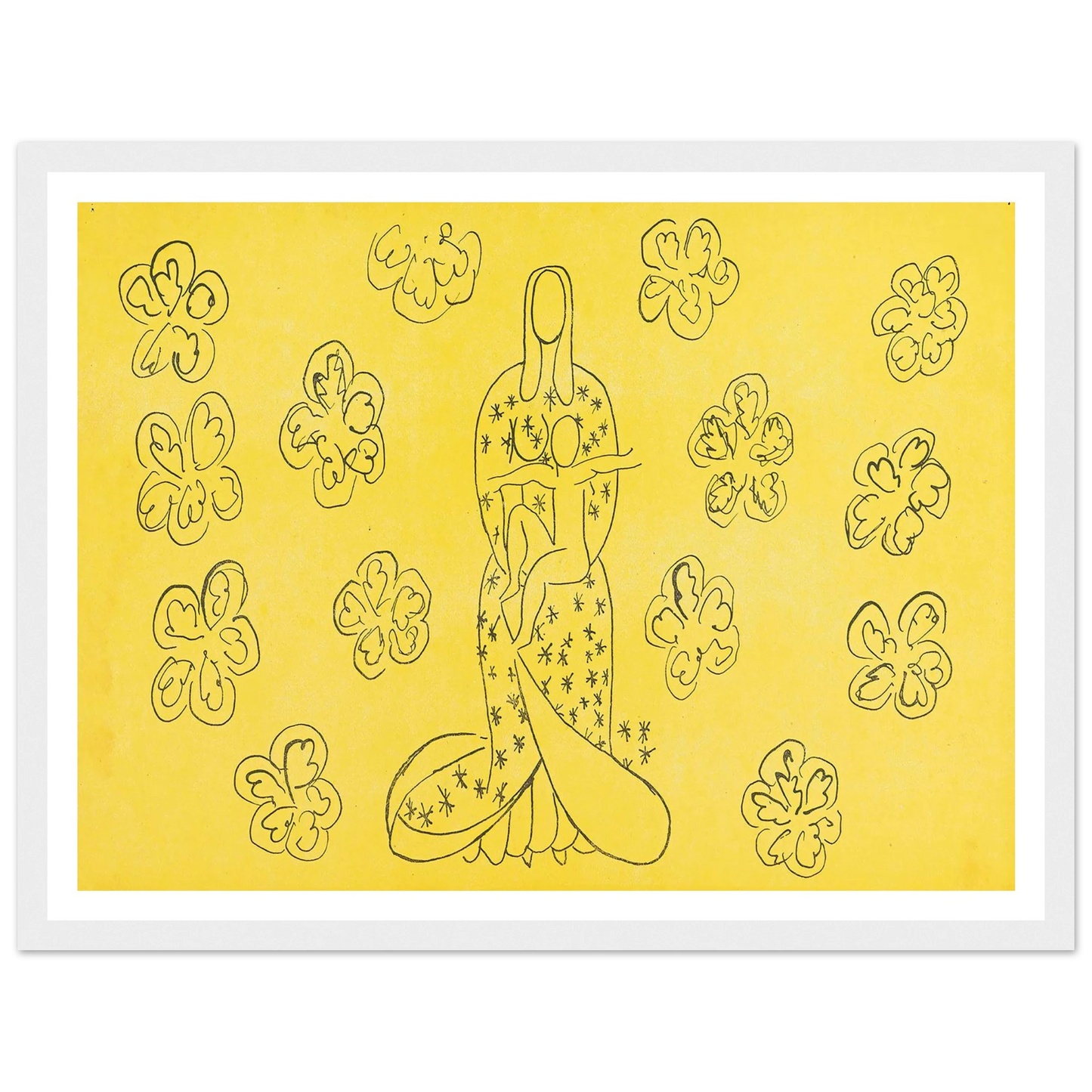 Vierge et l’enfant au décor fleuri (1949) Art Print | Henri Matisse-Quipham Collections