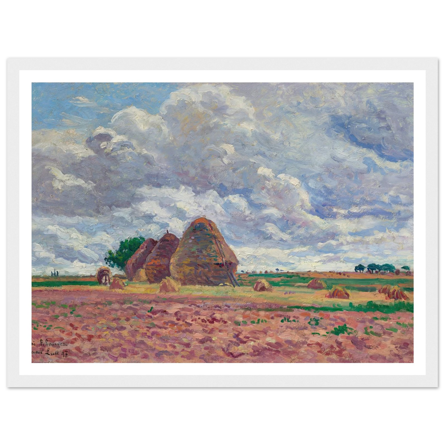 Éragny, Les Meules (1897) Art Print | Maximilien Luce-Quipham Collections