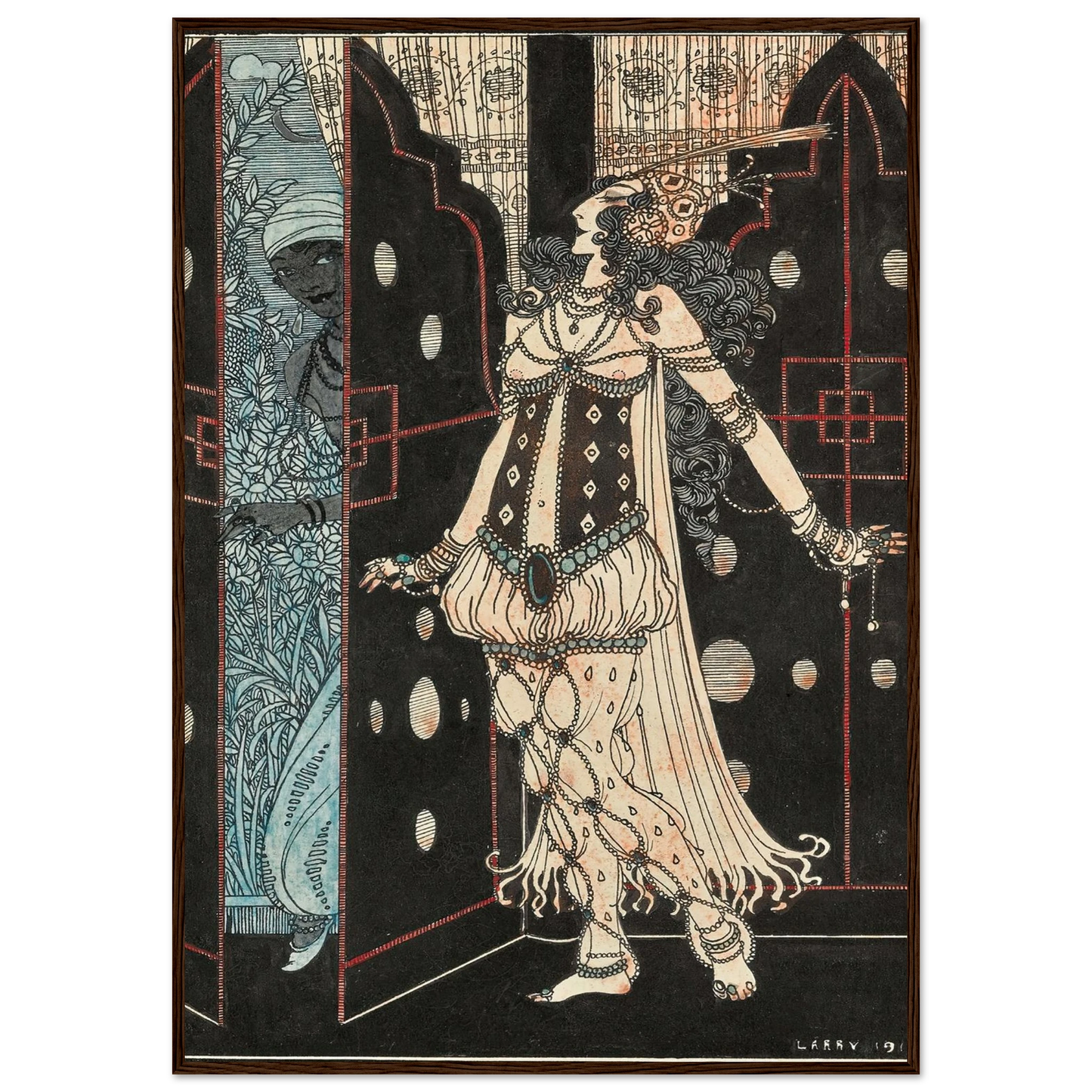 Ida Rubinstein and Vaslav Nijinsky in Scheherazade (1910) Art Print | George Barbier-Quipham Collections