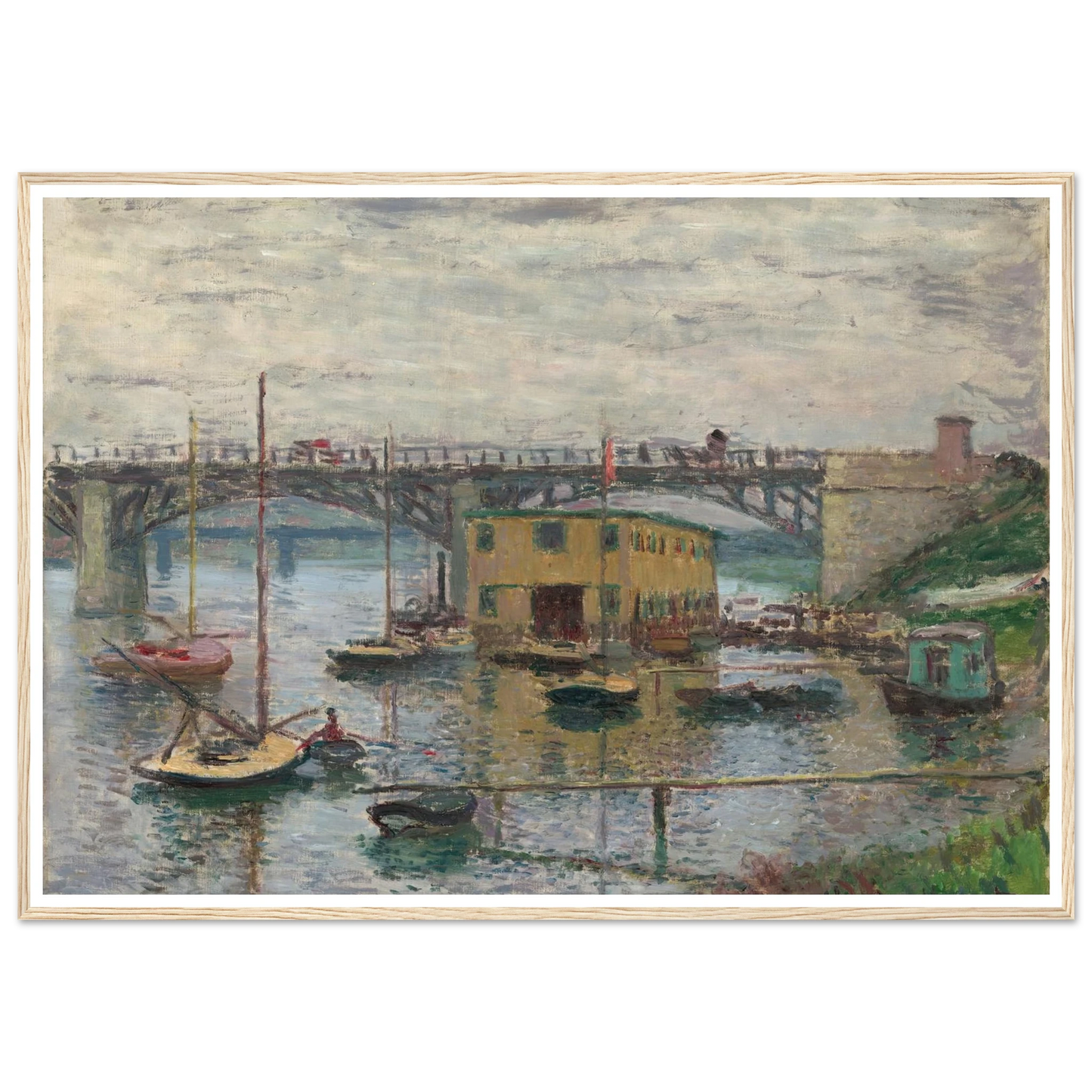 Bridge at Argenteuil on a Gray Day (c. 1876) Art Print | Claude Monet-Quipham Collections