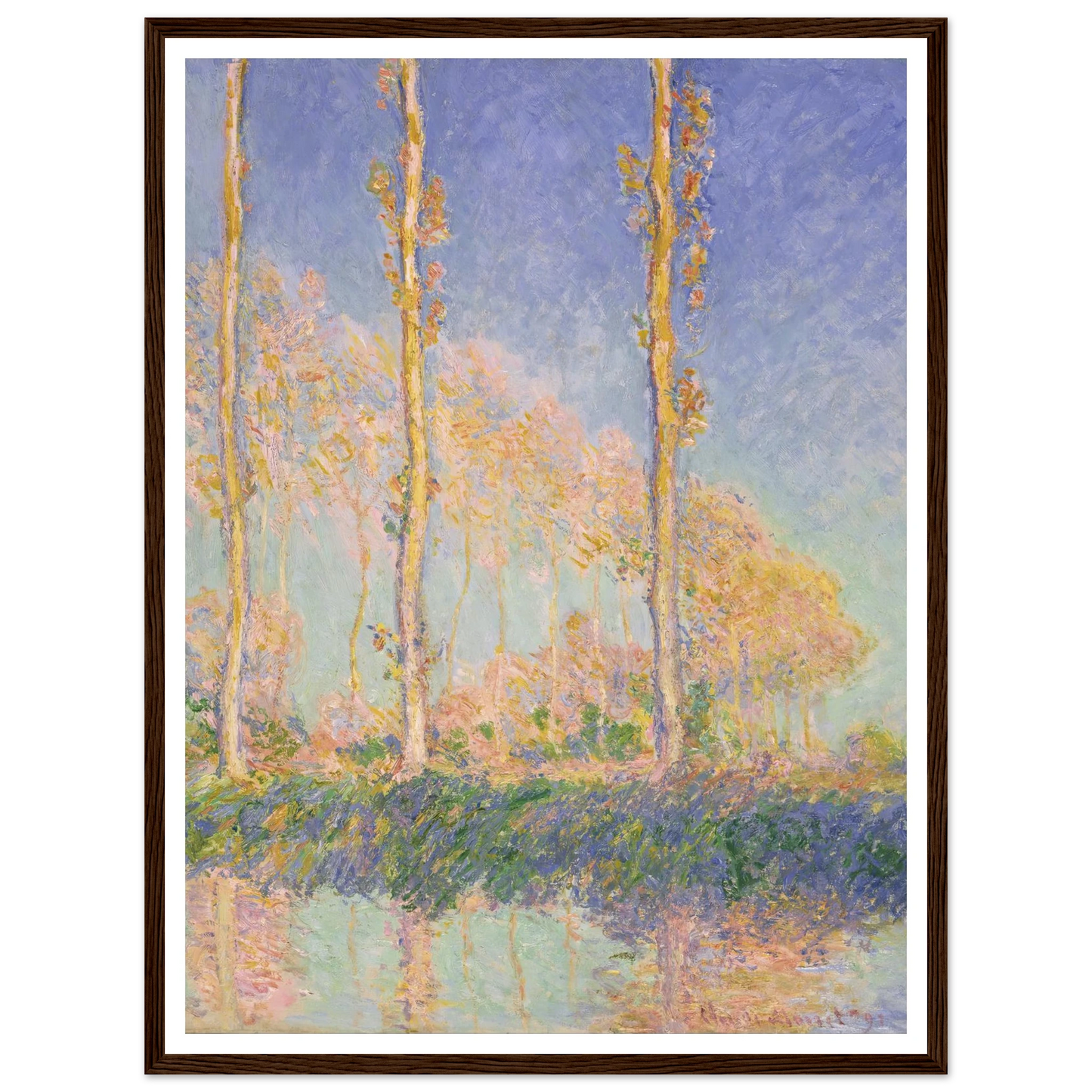 Poplars (1891) Art Print | Claude Monet-Quipham Collections