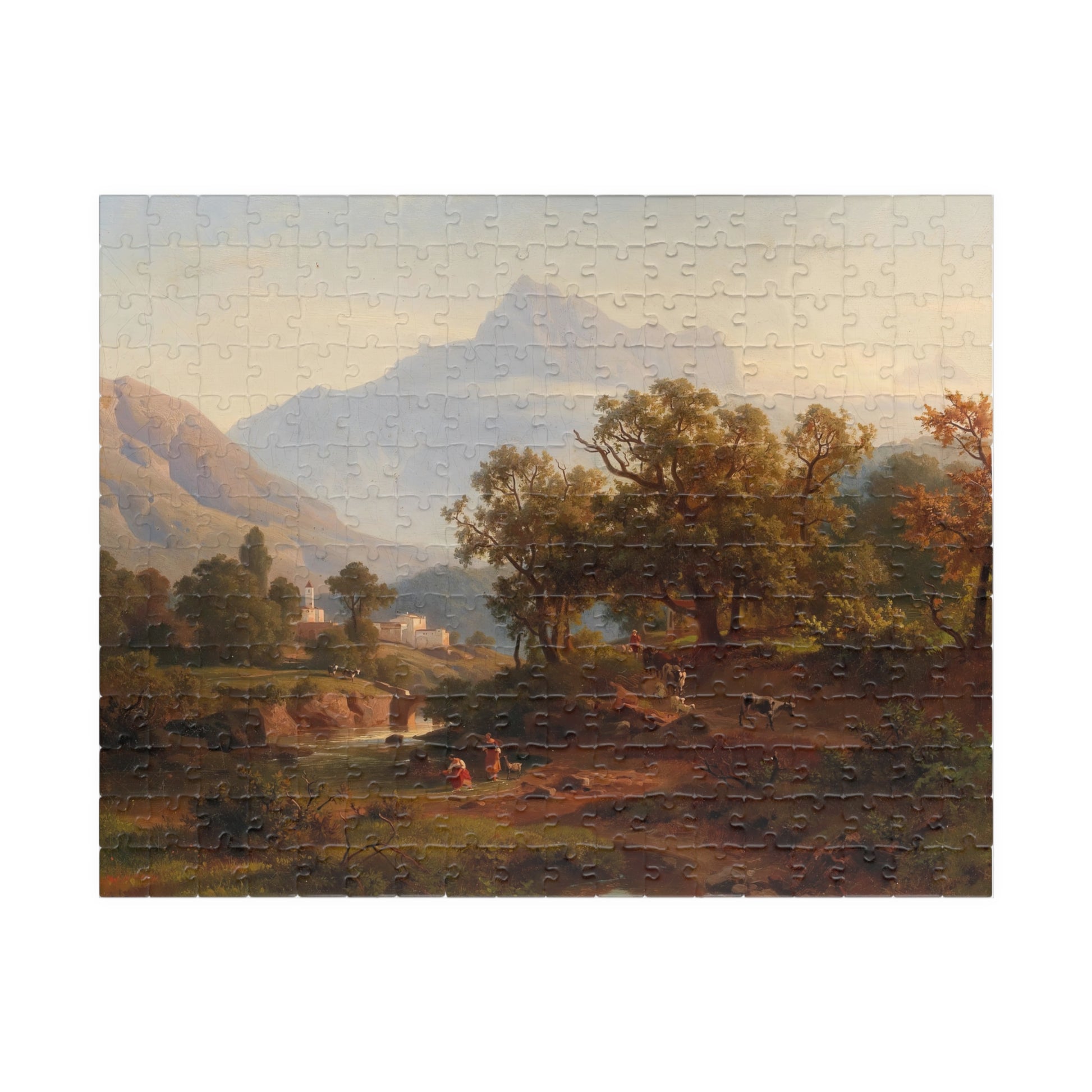 Region In South Tyrol–landscape In The Morning Light Puzzle | August Behrendsen-Quipham Collections