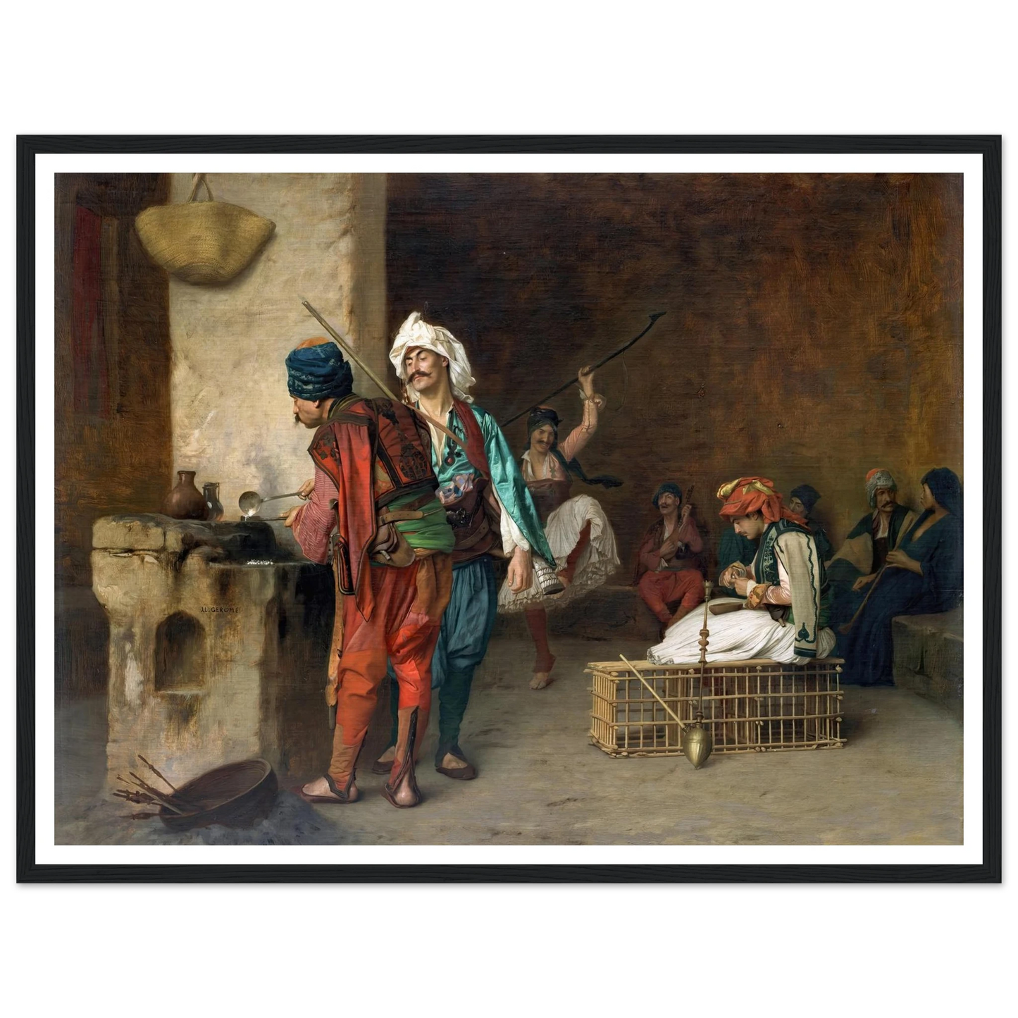 Cafe House-Cairo (Casting Bullets) (1884 or earlier) Art Print | Jean Leon Gerome-Quipham Collections