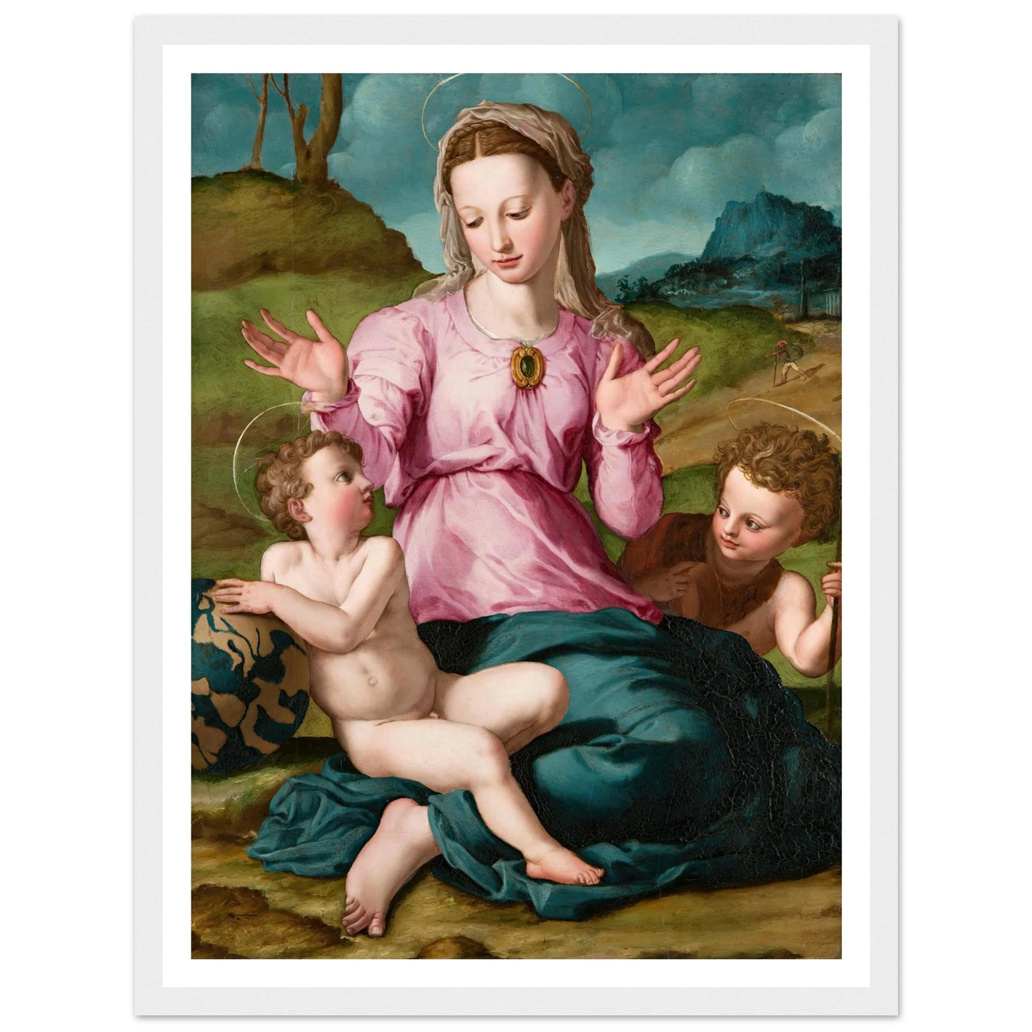 Madonna and Child with Saint John the Baptist (ca. 1540) Art Print | Agnolo Bronzino-Quipham Collections