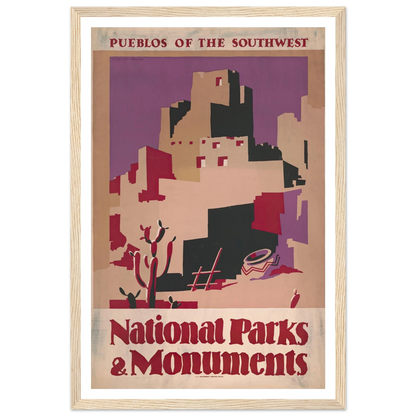 National parks and monuments Pueblos of the southwest (1930) Art Print | Dorothy Waugh-Quipham Collections