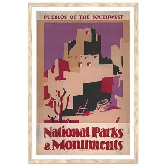 National parks and monuments Pueblos of the southwest (1930) Art Print | Dorothy Waugh-Quipham Collections