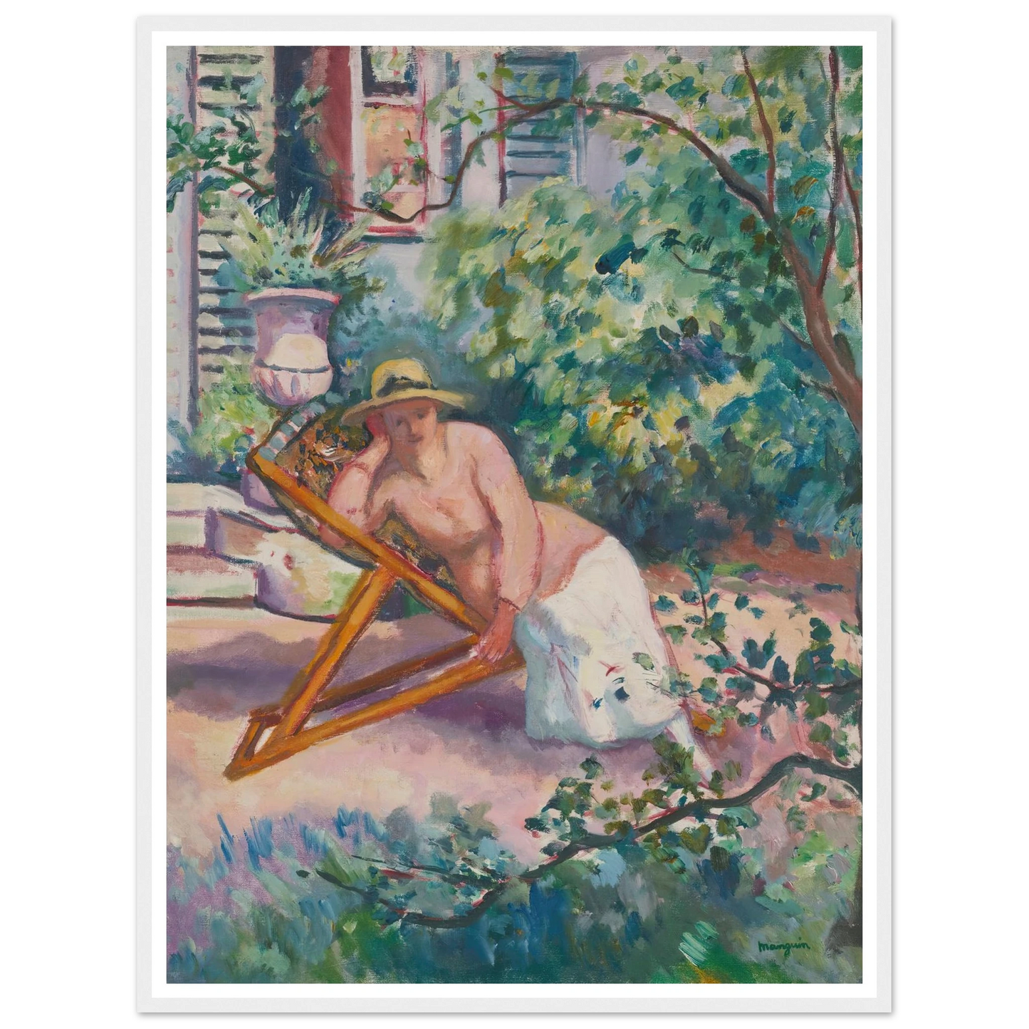 Jeanne Dans Le Jardin De Neuilly (1919) Art Print | Henri Manguin-Quipham Collections