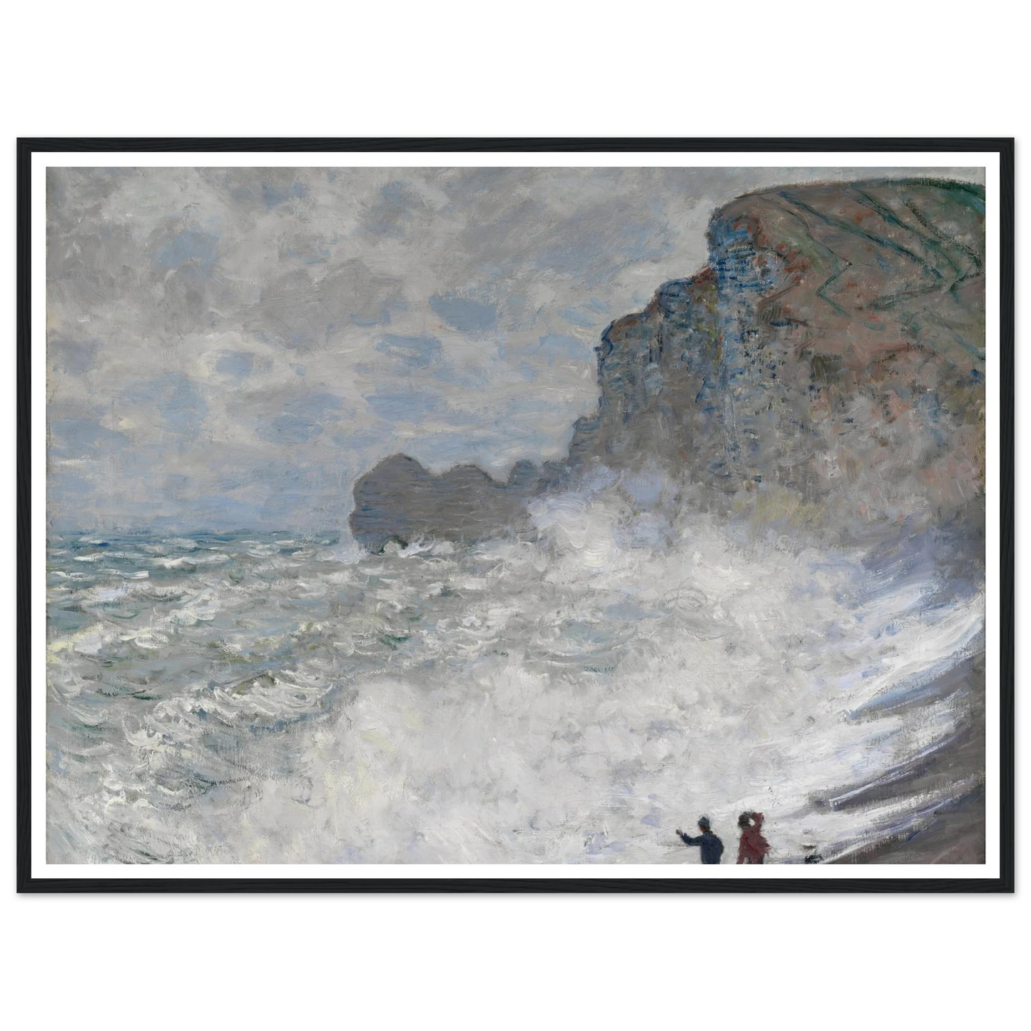 Rough weather at Étretat (1883) Art Print | Claude Monet-Quipham Collections