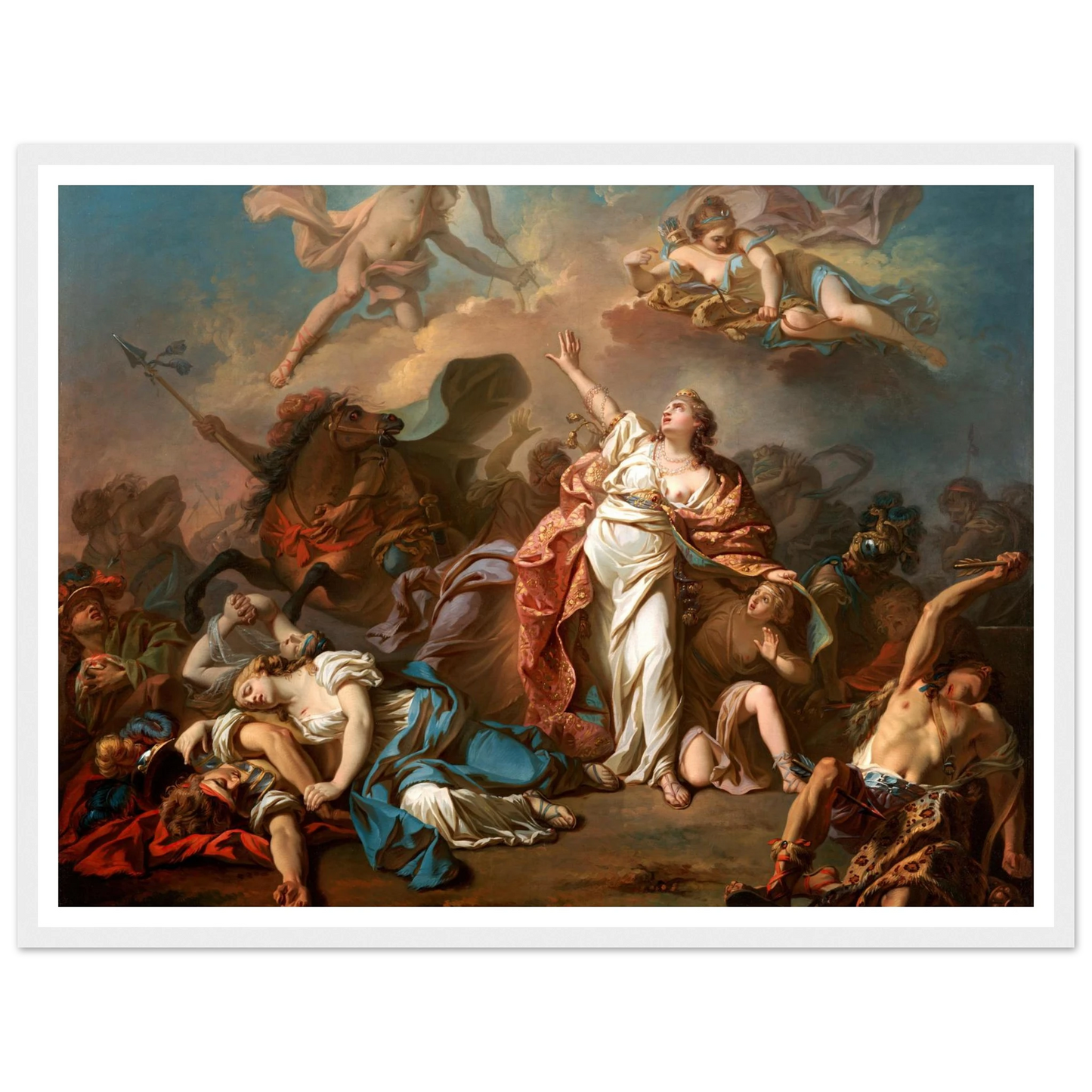 Apollo And Diana Attacking The Children Of Niobe (1772) Art Print | Jacques Louis David-Quipham Collections