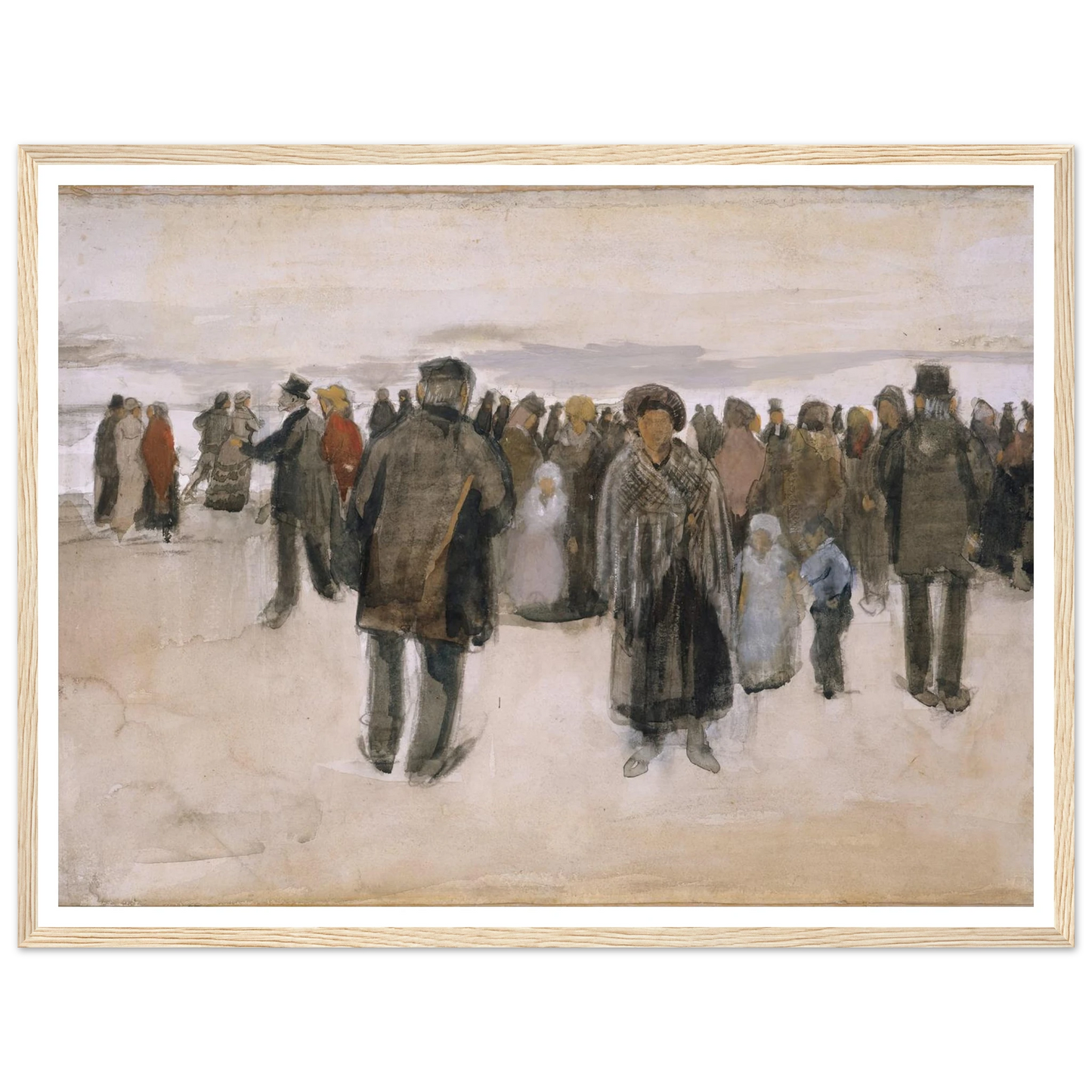 Beach at Scheveningen (1882) Art Print | Vincent van Gogh-Quipham Collections