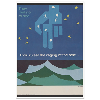 Thou rulest the raging of the sea … Psalms 89_9 (1963) Art Print | Joseph Binder-Quipham Collections