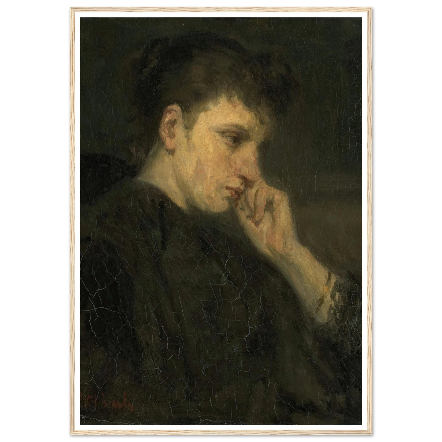 ‘Malancholy’ (1880 - 1899) Art Print | Jozef Israels-Quipham Collections