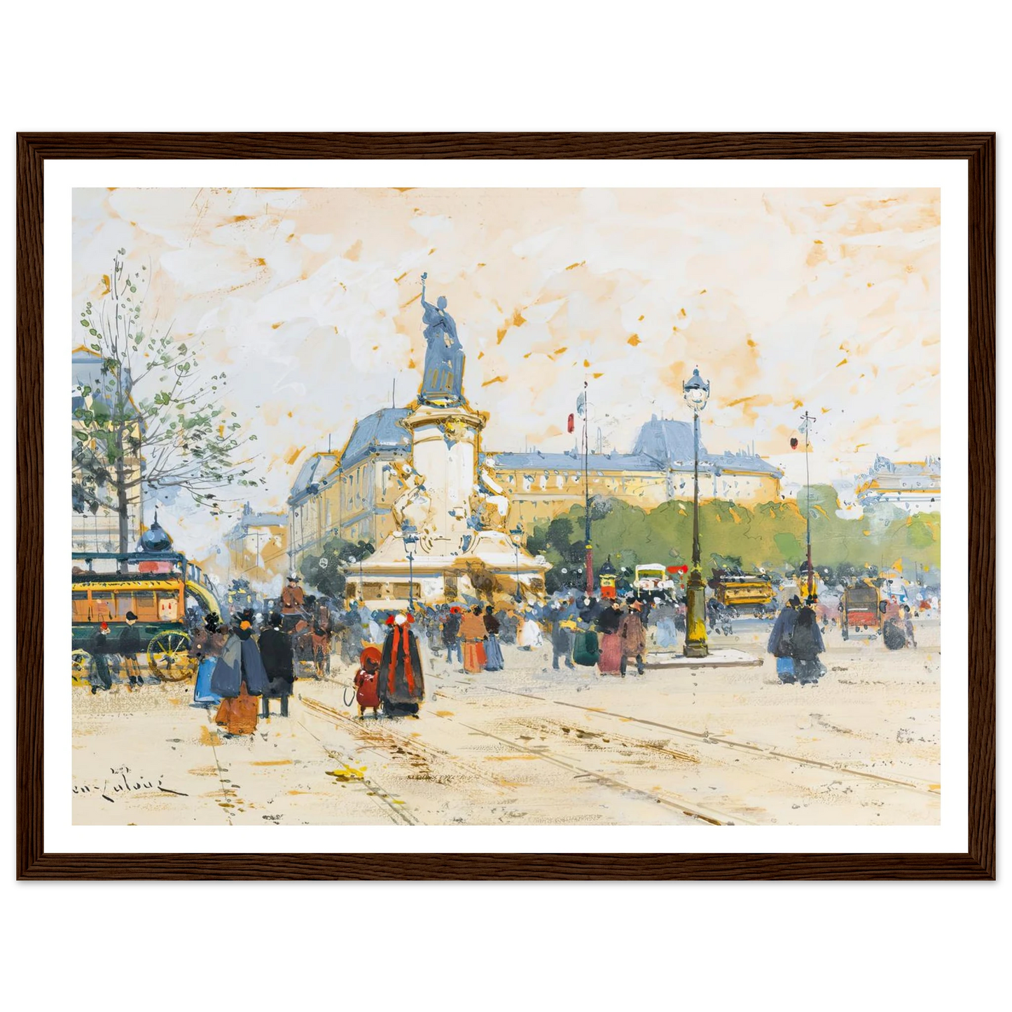 La Place De La République Art Print | Eugene Galien Laloue-Quipham Collections