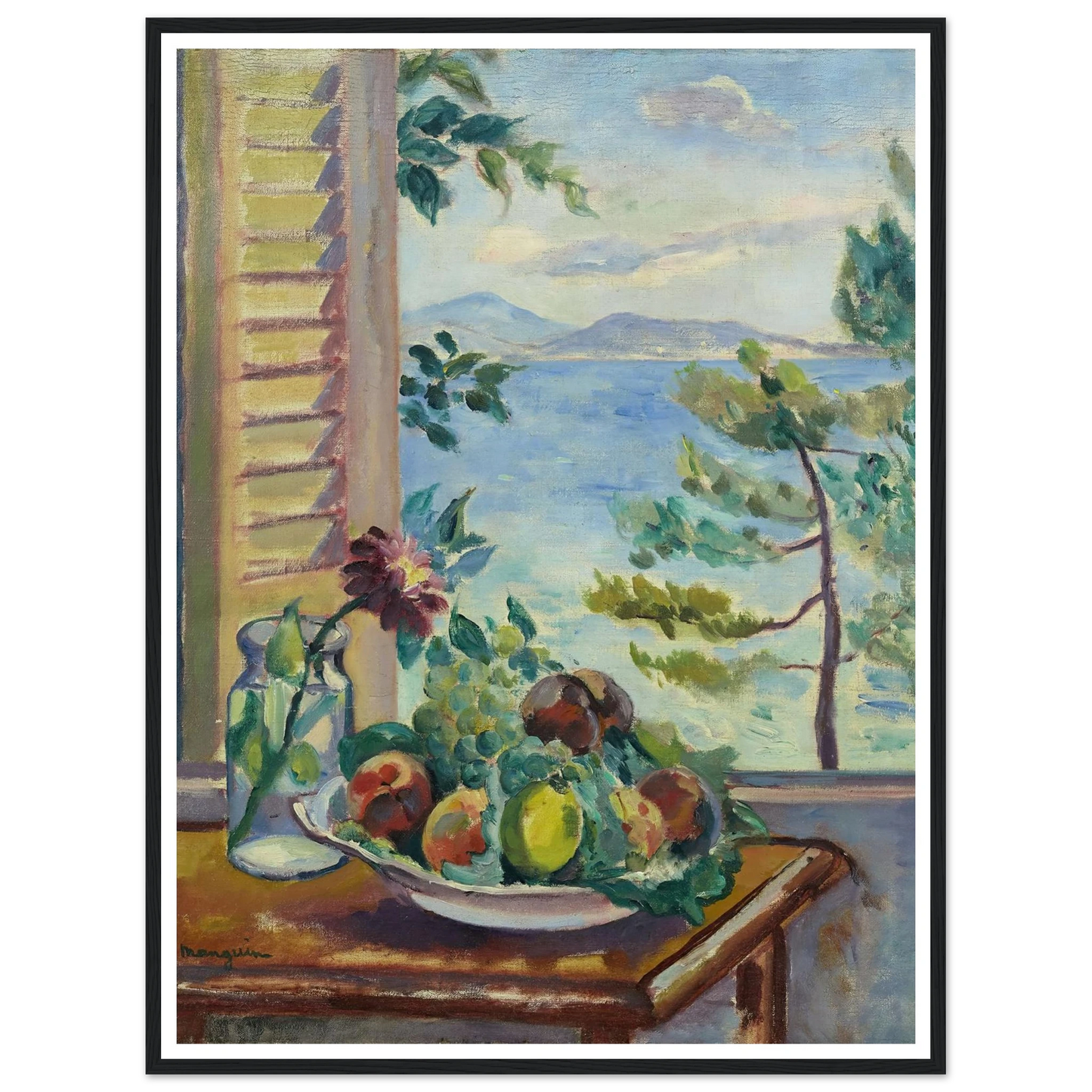 Pêches et raisins à la fenêtre (1920) Art Print | Henri Manguin-Quipham Collections