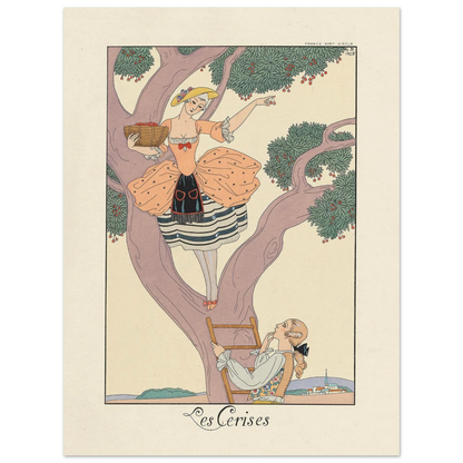Les Cerises (Cherries) (1922–1926) Art Print | George Barbier-Quipham Collections
