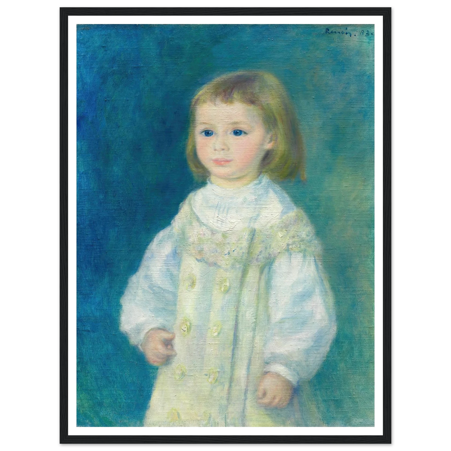 Lucie Berard (Child in White) (1883) Art Print | Pierre Auguste Renoir-Quipham Collections