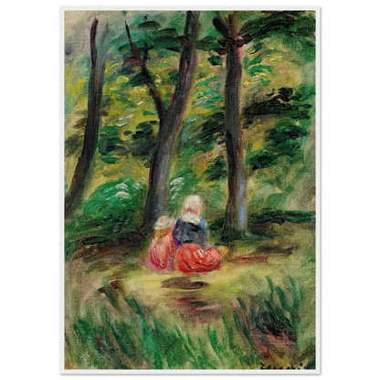 Femme Et Enfant Dans Un Paysage Art Print | Pierre Auguste Renoir-Quipham Collections