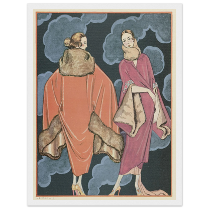 Deux heures du matin; Manteaux, de Worth (1923) Art Print | George Barbier-Quipham Collections