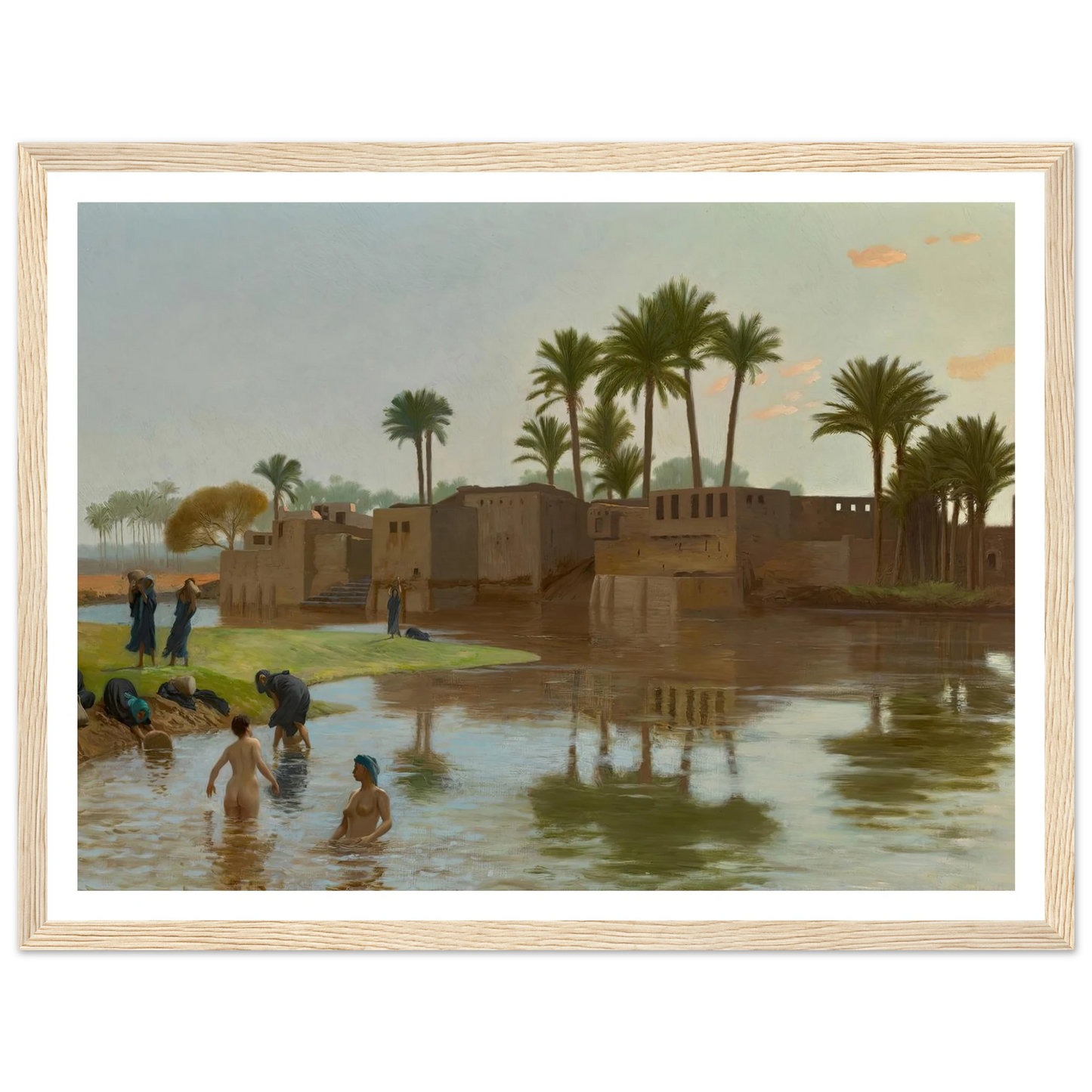 Femmes fellahs au bain Art Print | Jean Leon Gerome-Quipham Collections