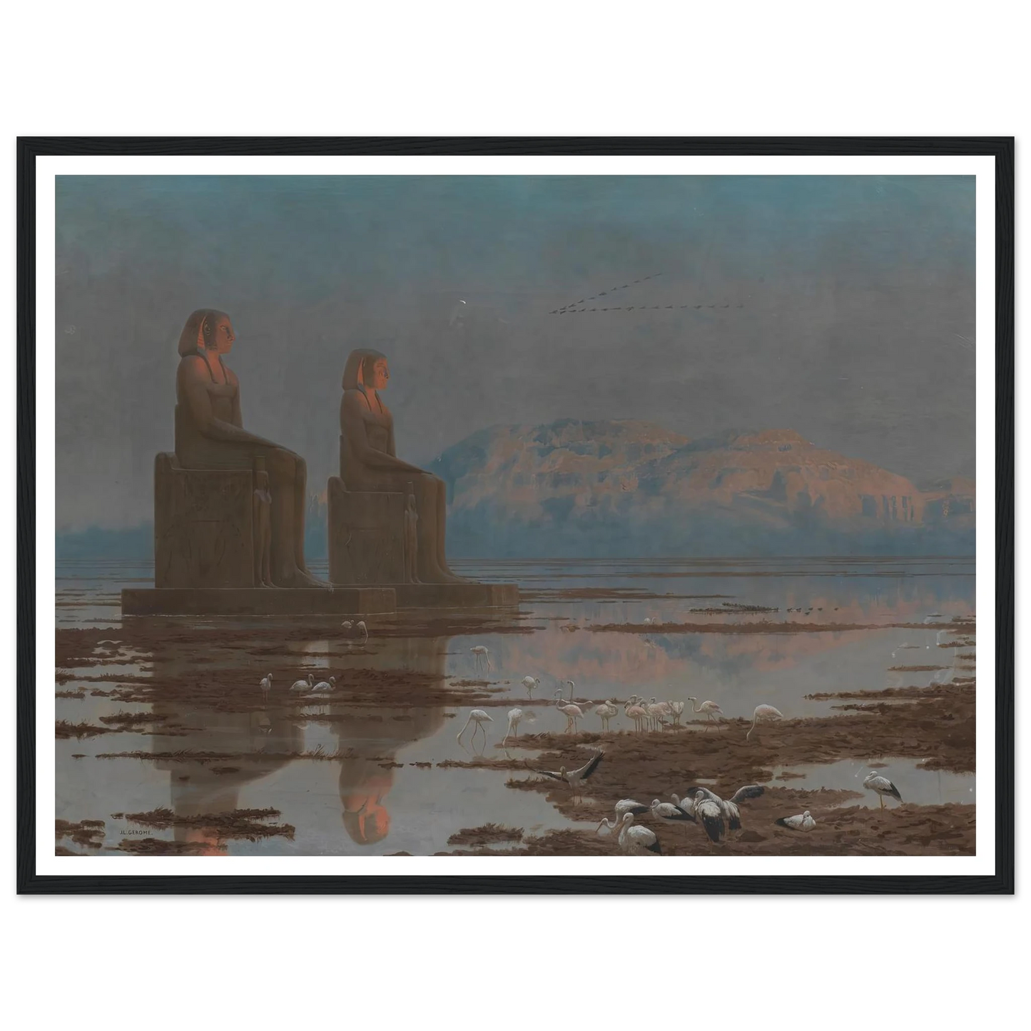 The Nile in flood, Thebes Art Print | Jean Leon Gerome-Quipham Collections