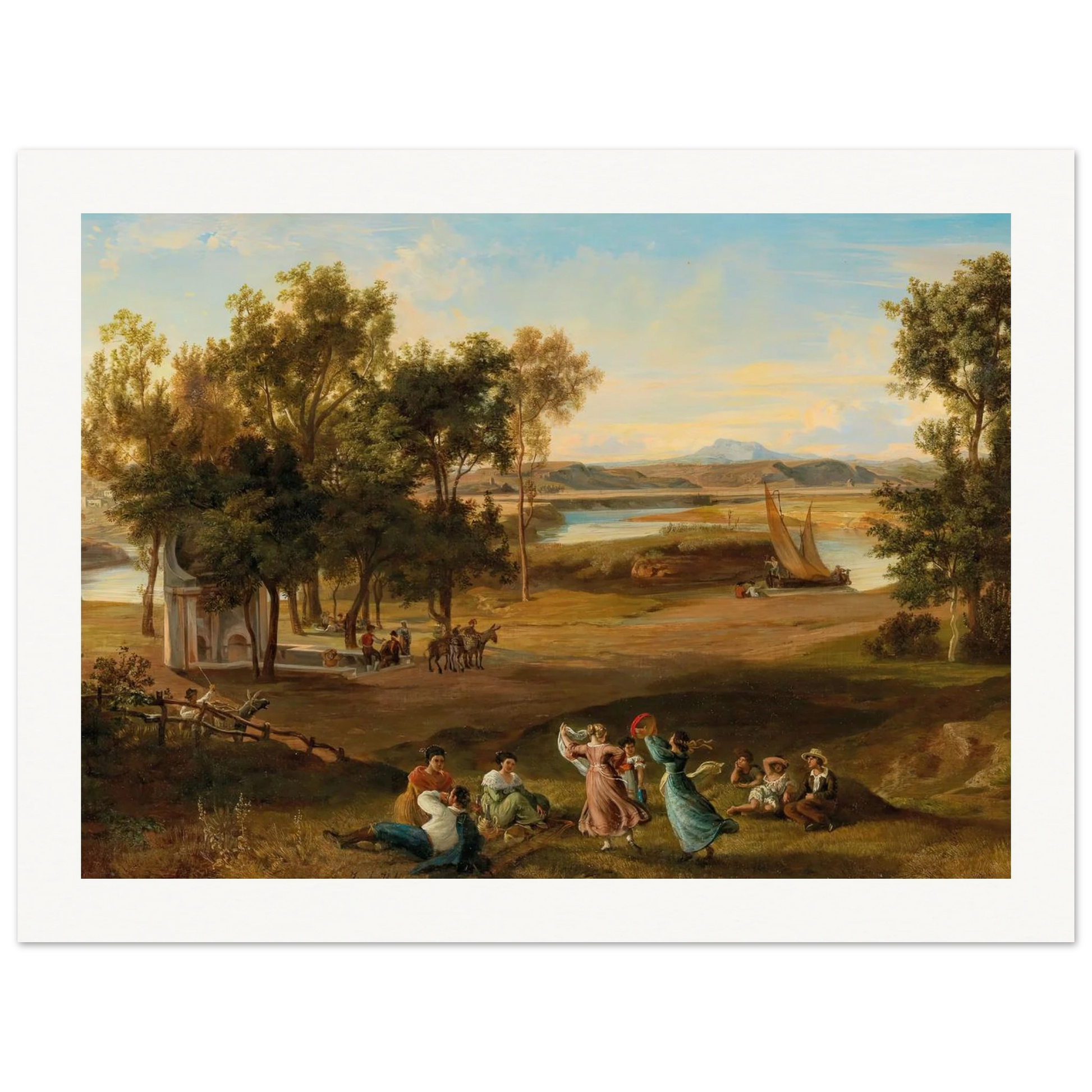 An idyllic southern landscape Art Print | Josef Hoffmann-Quipham Collections