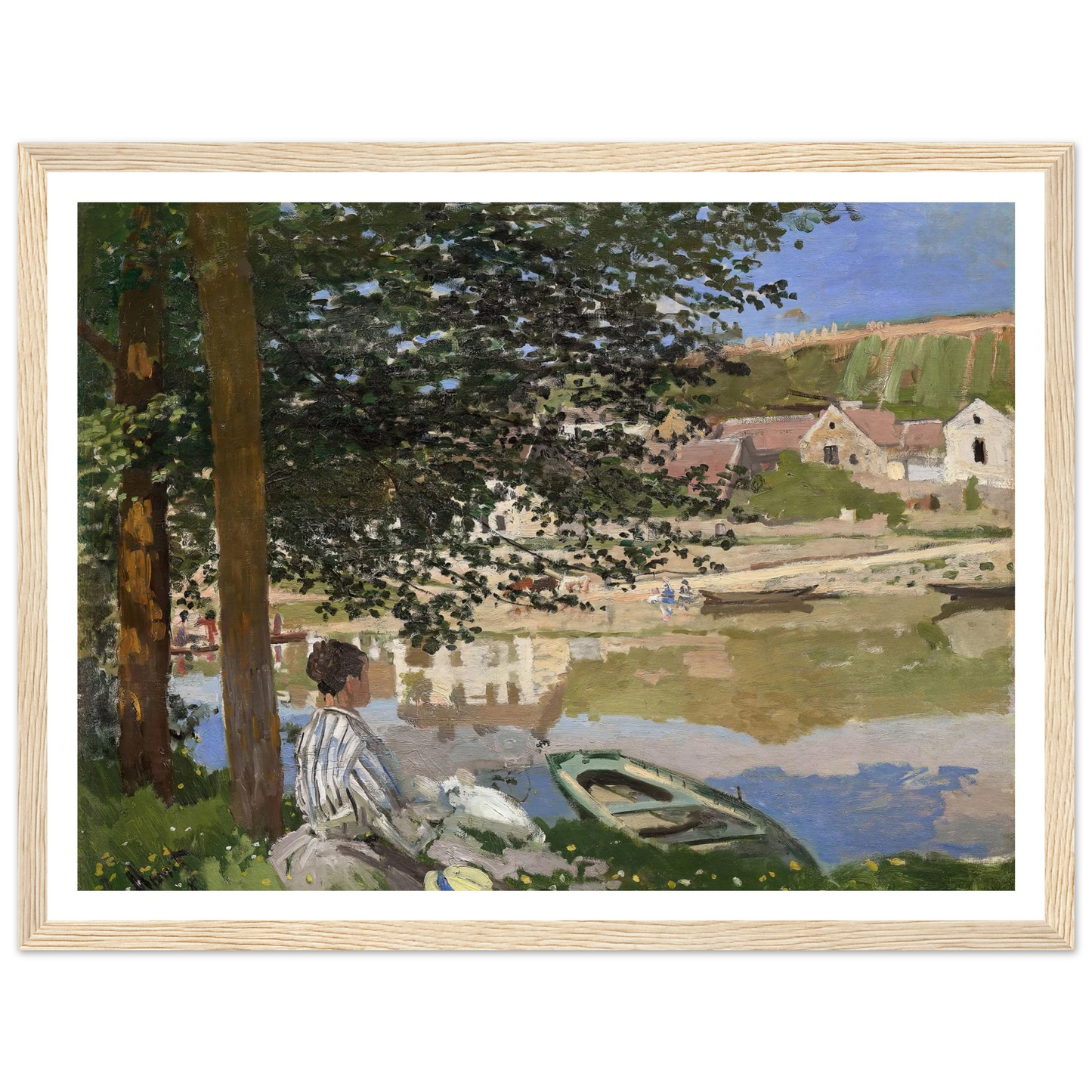 On the Bank of the Seine, Bennecourt (1868) Art Print | Claude Monet-Quipham Collections