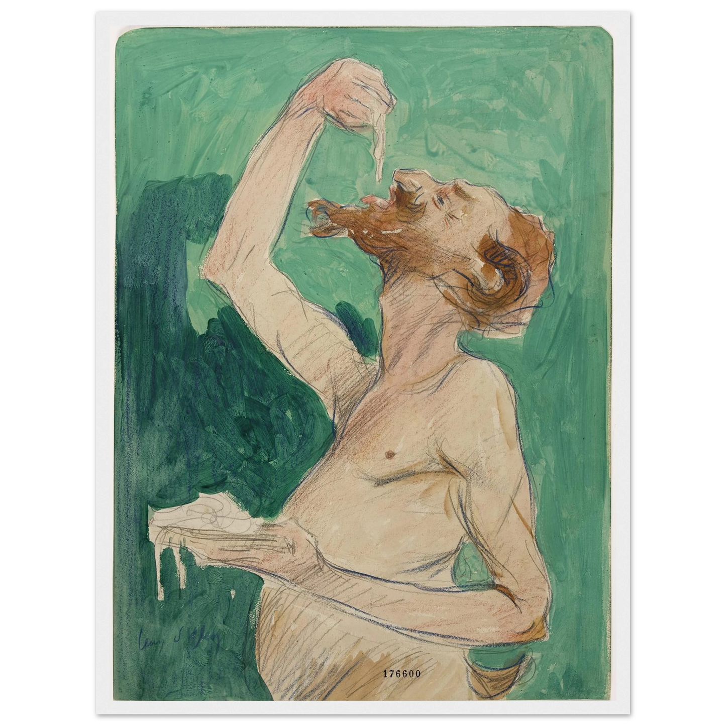 Faune mangeant des spaghettis (1920) Art Print | Jean Dylen-Quipham Collections