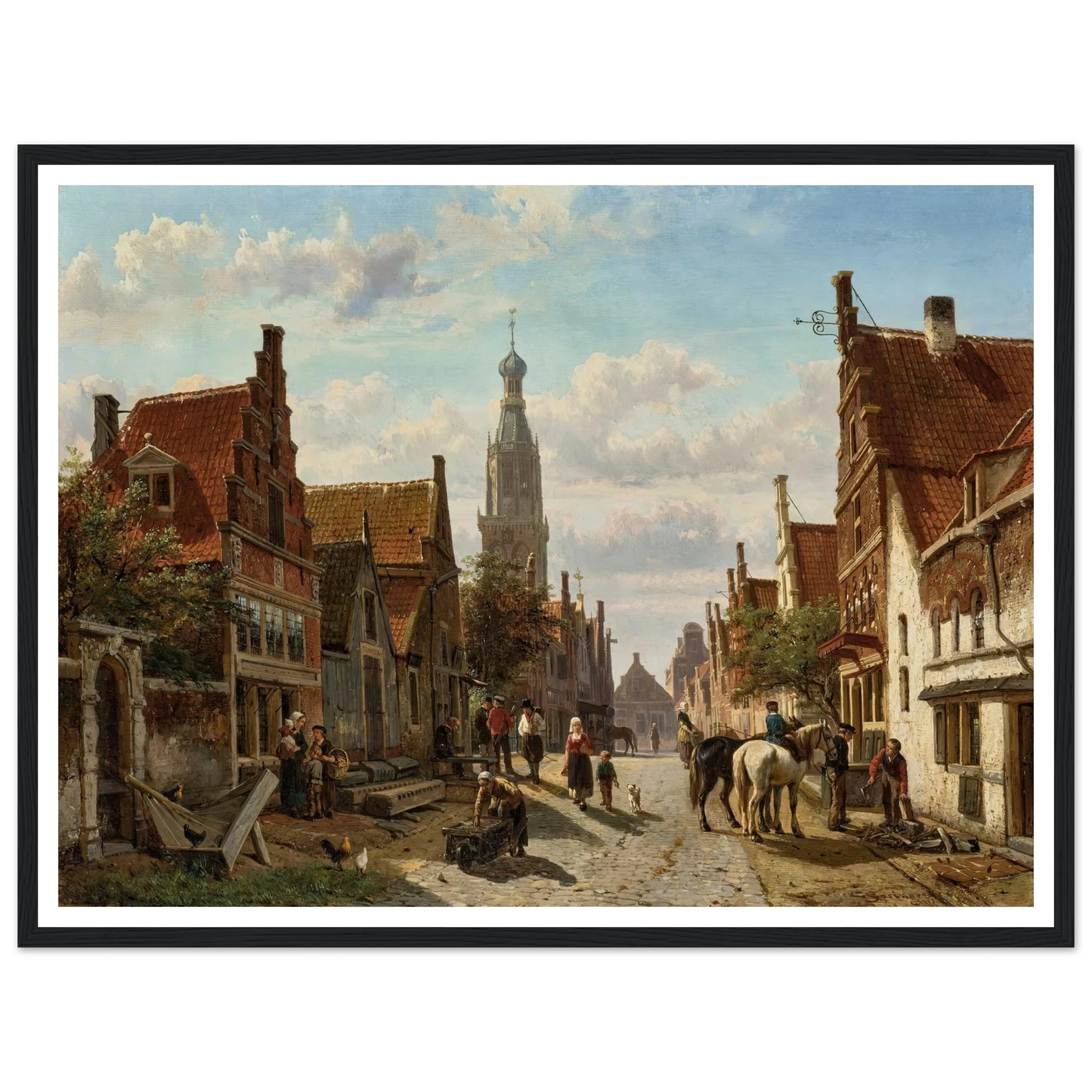 De Vijzelstraat te Enkhuizen (1866) Art Print | Cornelis Springer-Quipham Collections