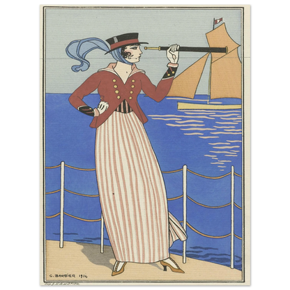 Costume de Yacht (1914) Art Print | George Barbier-Quipham Collections