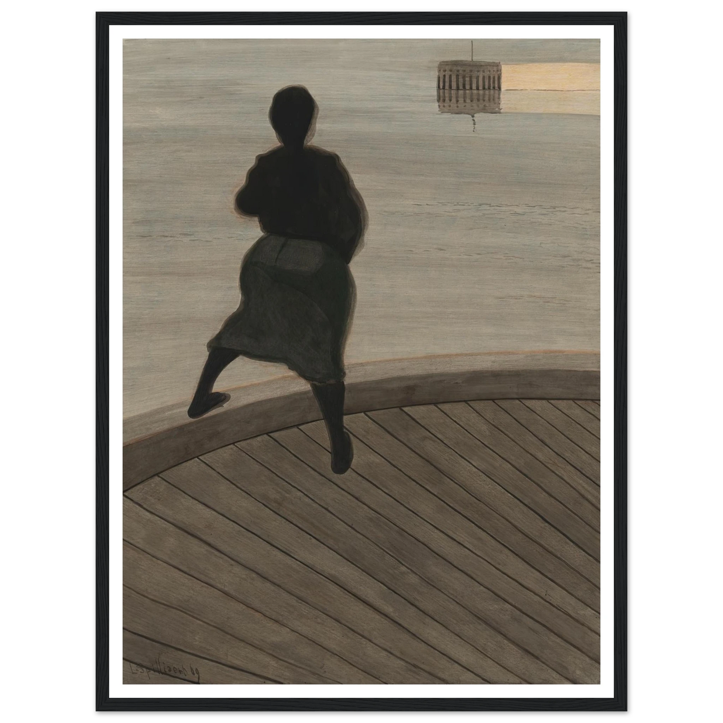Femme de pêcheur sur le ponton (1909) Art Print | Leon Spilliaert-Quipham Collections