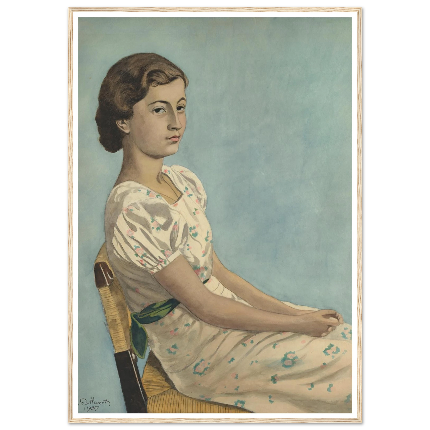 Portret van Mejuffrouw Simonne Kremer (1937) Art Print | Leon Spilliaert-Quipham Collections