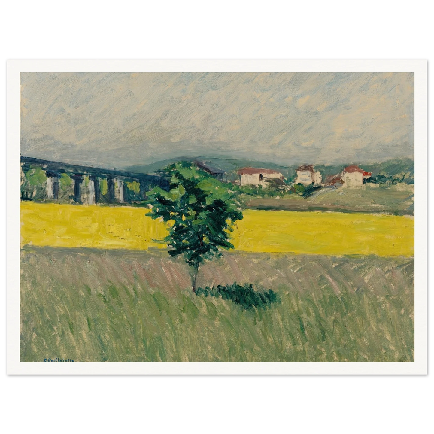 Prairie Au Pont D’argenteuil Art Print | Gustave Caillebotte-Quipham Collections