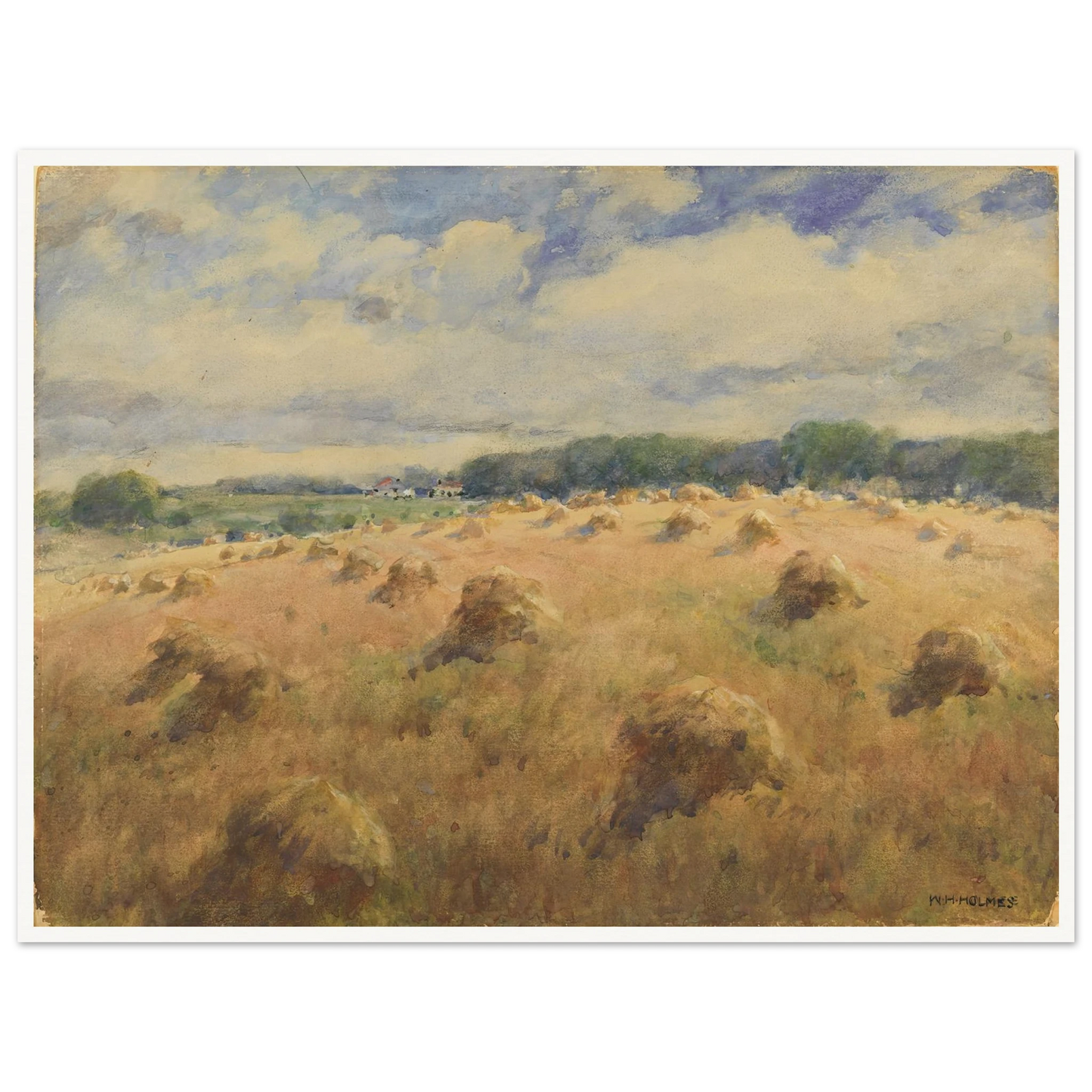 Maryland Wheat Fields Art Print | William Henry Holmes-Quipham Collections