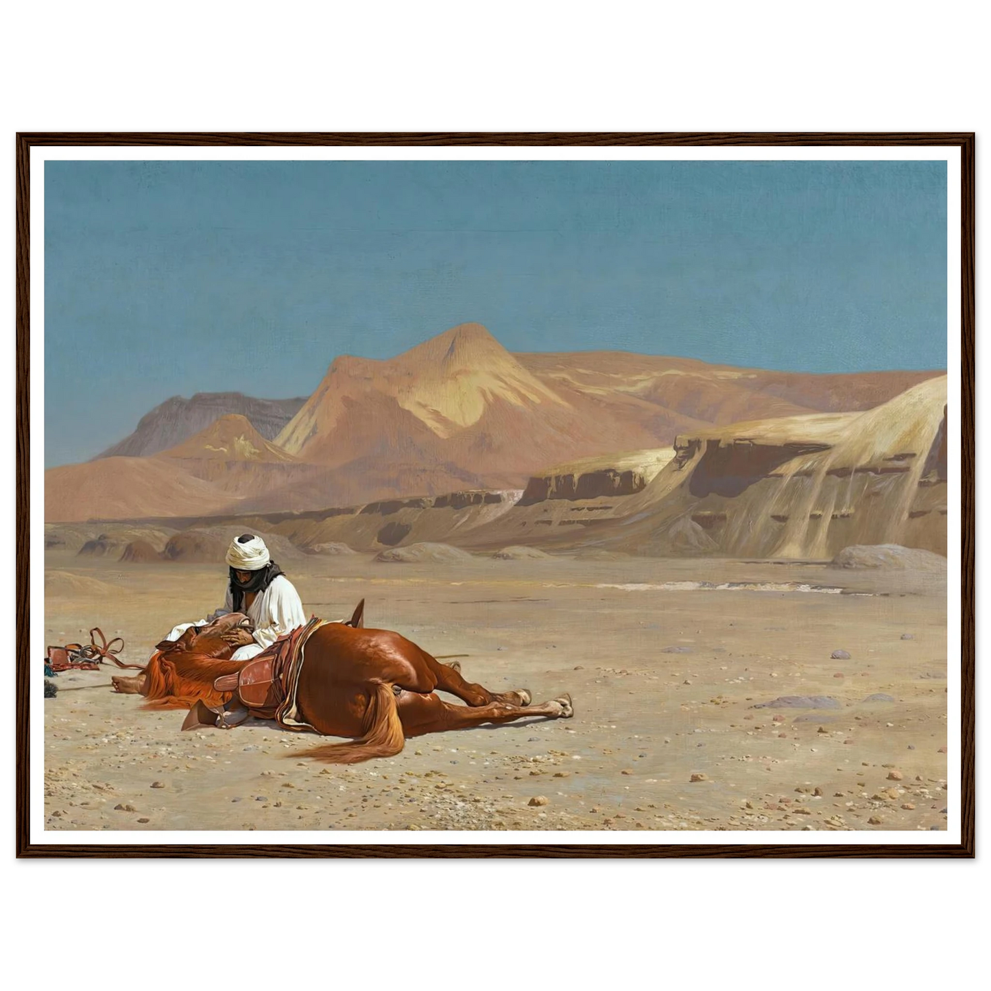 Rider and His Steed In The Desert Art Print | Jean Leon Gerome-Quipham Collections