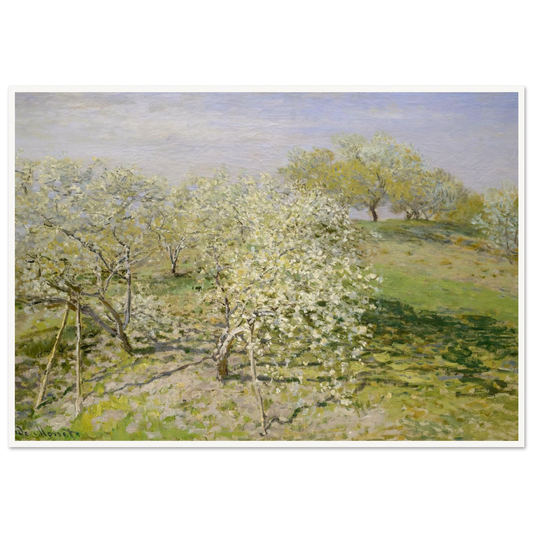 Spring (Fruit Trees in Bloom) (1873) Art Print | Claude Monet-Quipham Collections